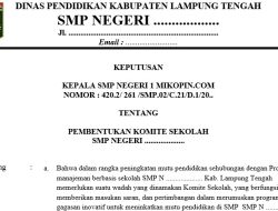 SK Komite Sekolah Jenjang Paud SD SMP SMA SMK