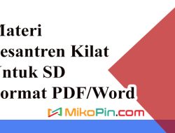 Materi Pesantren Kilat Anak SD PDF