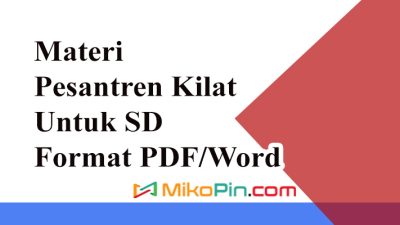 Materi Pesantren Kilat Anak SD PDF